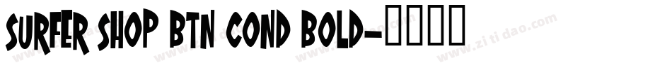 Surfer Shop BTN Cond Bold字体转换